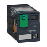 ממסר נשלף 2 מגעים עם לד ולחץ אילוץ 12VDC